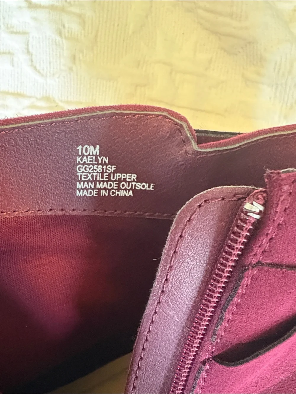 MIA Burgundy Suede Ankle Booties with Wrap Strap and Block Heel
